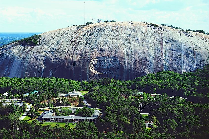 The famous Stone Mountain Park in Georgia.