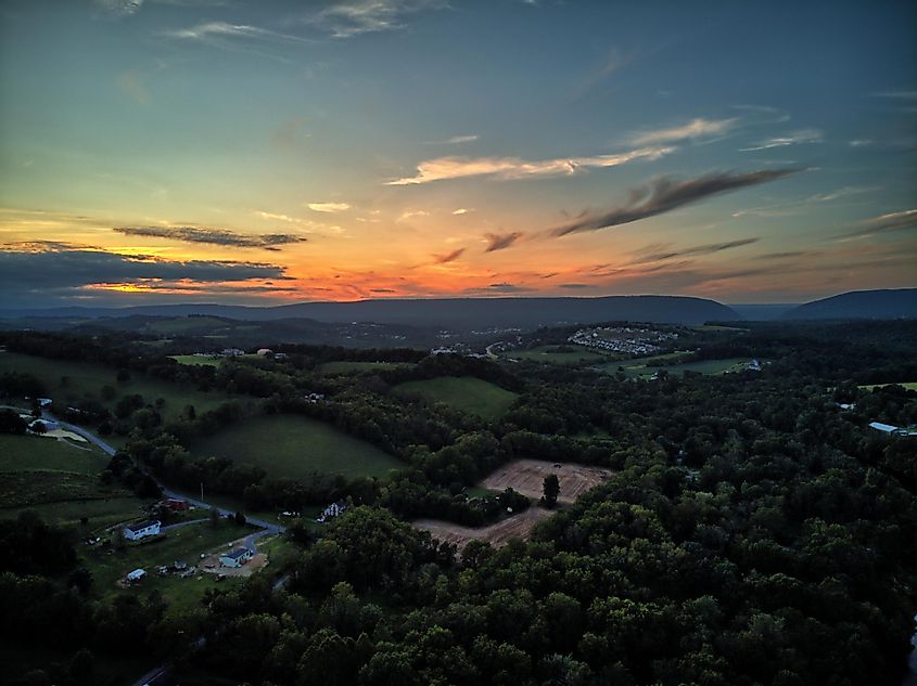 Aerial view of Walnutport, Pennsylvania