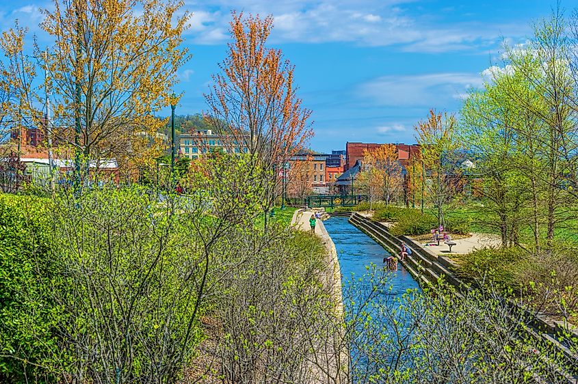 Johnson City Park on a sunny day.