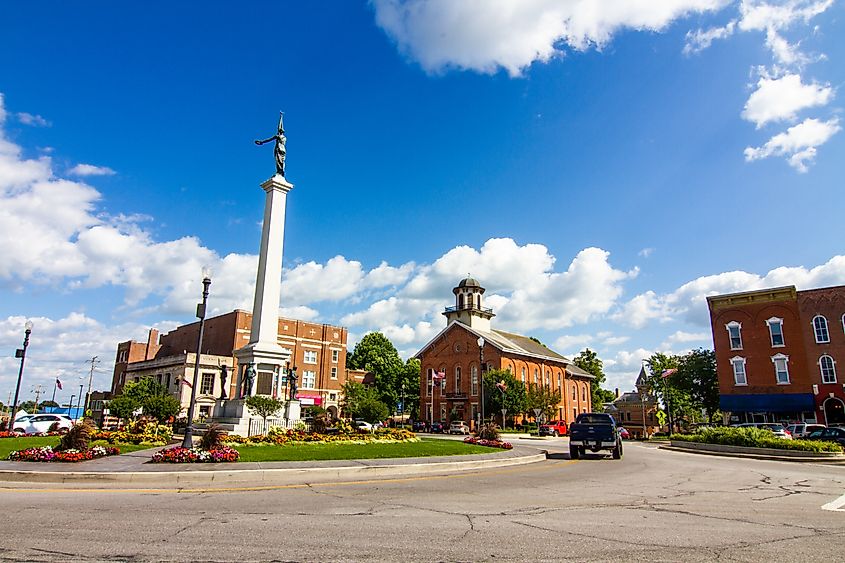Steuben County Soldiers Monument in Angola, Indiana.