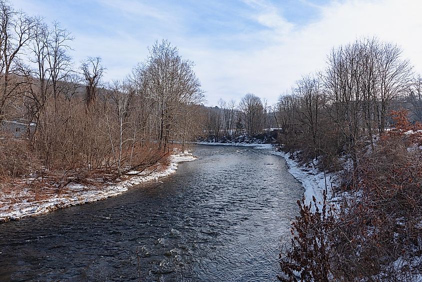 Lackawaxen River in Hawley, Pennsylvania.