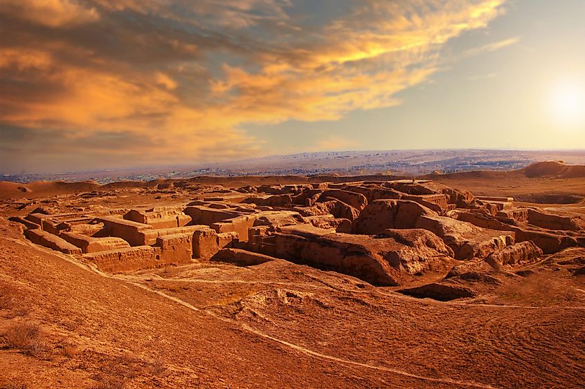 Ancient Parthian capital Nisa, located near Ashgabat in Turkmenistan