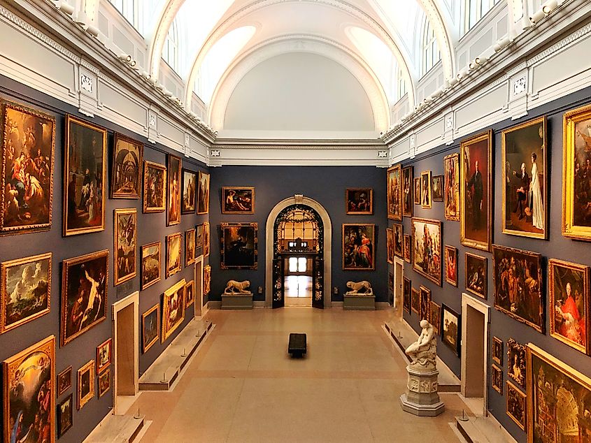 Editorial Photo Credit: Shanshan0312 via Shutterstock. Hartford, Connecticut,United States.November 21st,2018.An art exhibition inside a gallery of The Wadsworth Atheneum Museum of Art in New England Hartford, Connecticut.