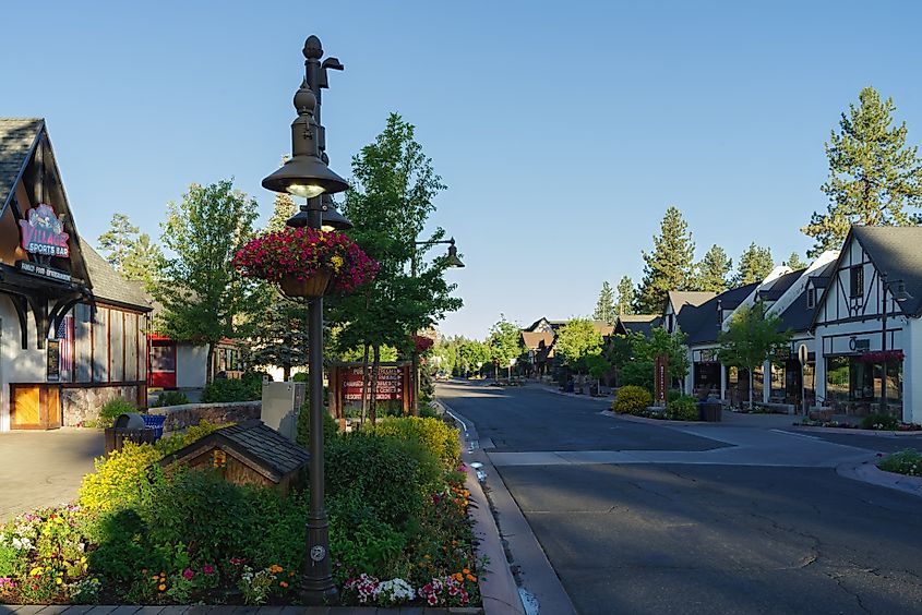 The peaceful town of Big Bear Lake, California