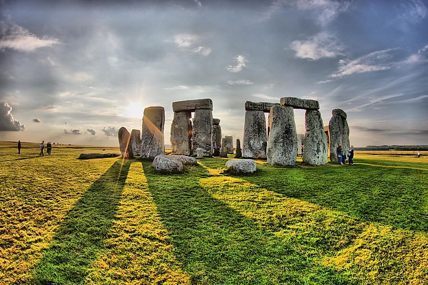 The Stonehenge archeological site on the Salisbury Plain in Wiltshire, England.