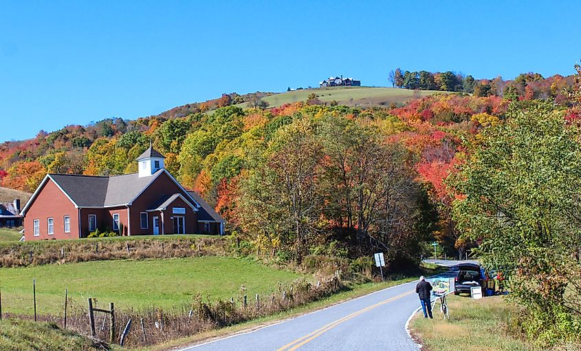 Rural landscape in Valle Crucis, North Carolina