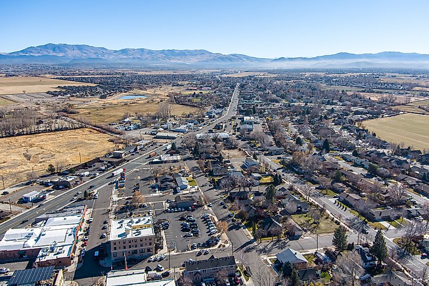 Aerial view of Minden, Nevada.