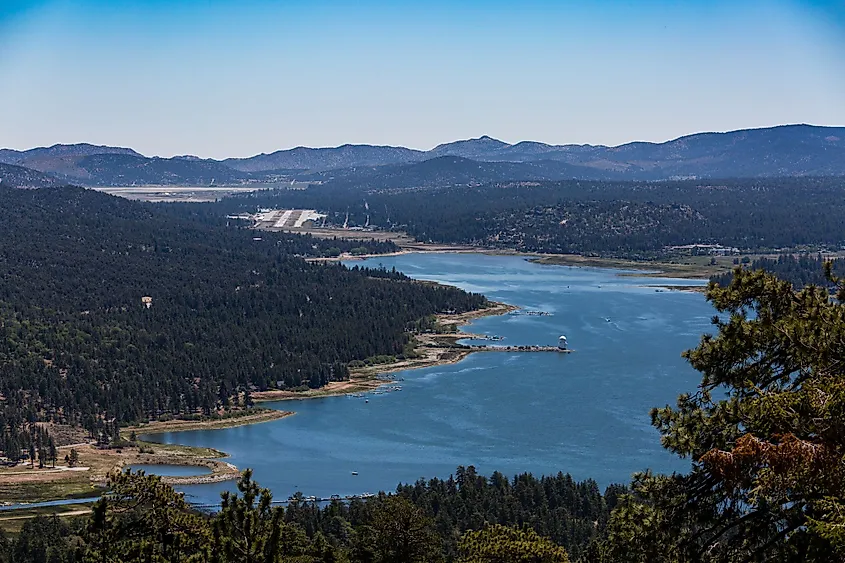 Big Bear Lake as seen from Grey's Peak, Big Bear, California