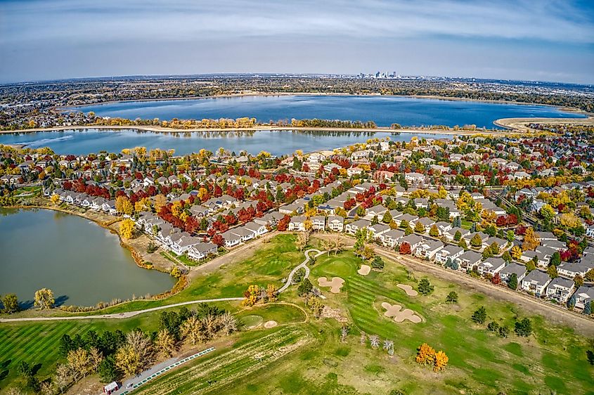 Beautiful fall colors in Englewood, Colorado.