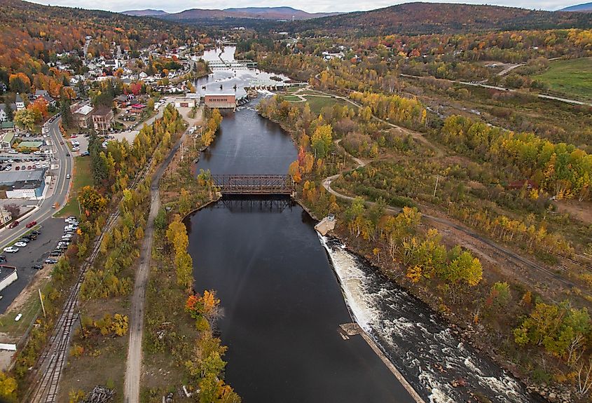 Aerial View Of Berlin, New Hampshire.