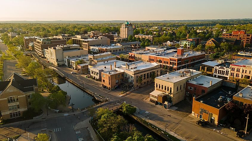 Aerial view of Traverse City, Michigan, via Matthew G Eddy / Shutterstock.com