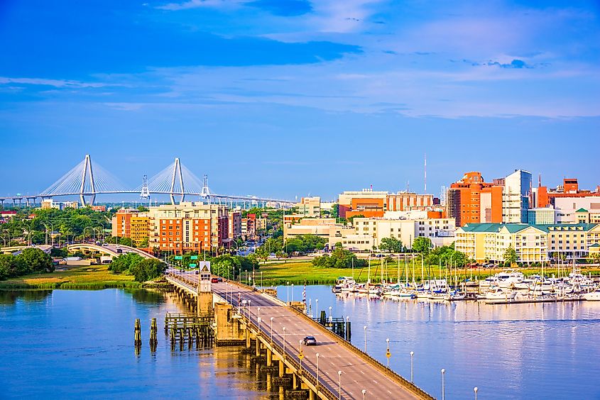The stunning skyline of Charleston, South Carolina, USA