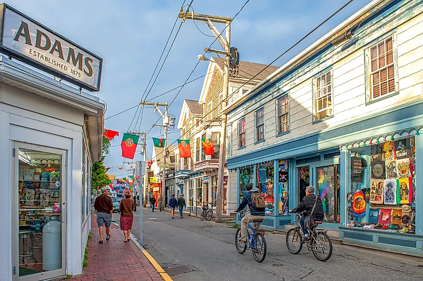 Commercial Street on a summer evening in Provincetown, Massachusetts. Image credit: Rolf_52 / Shutterstock.com.