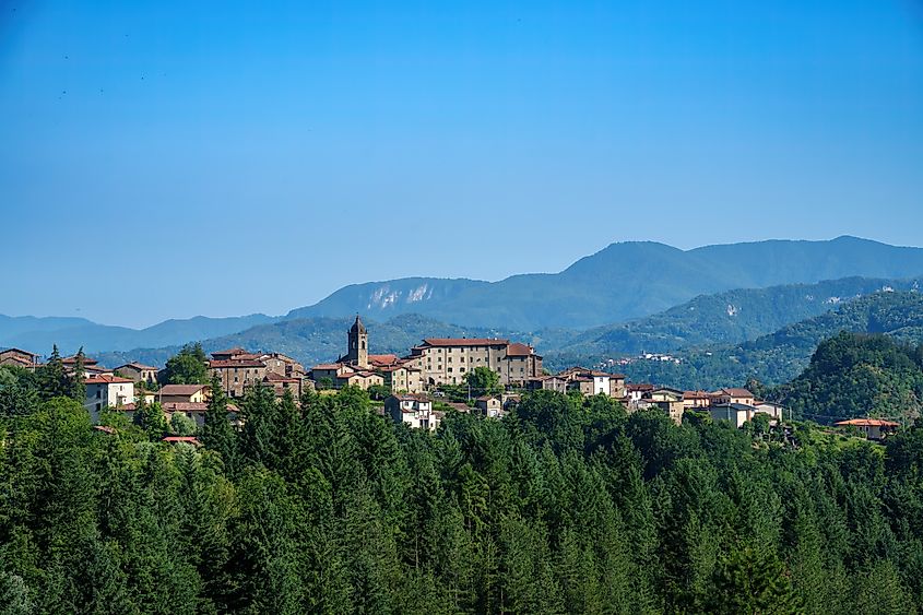 San Romano in Garfagnana, historic village in Lucca province, Tuscany, Italy.