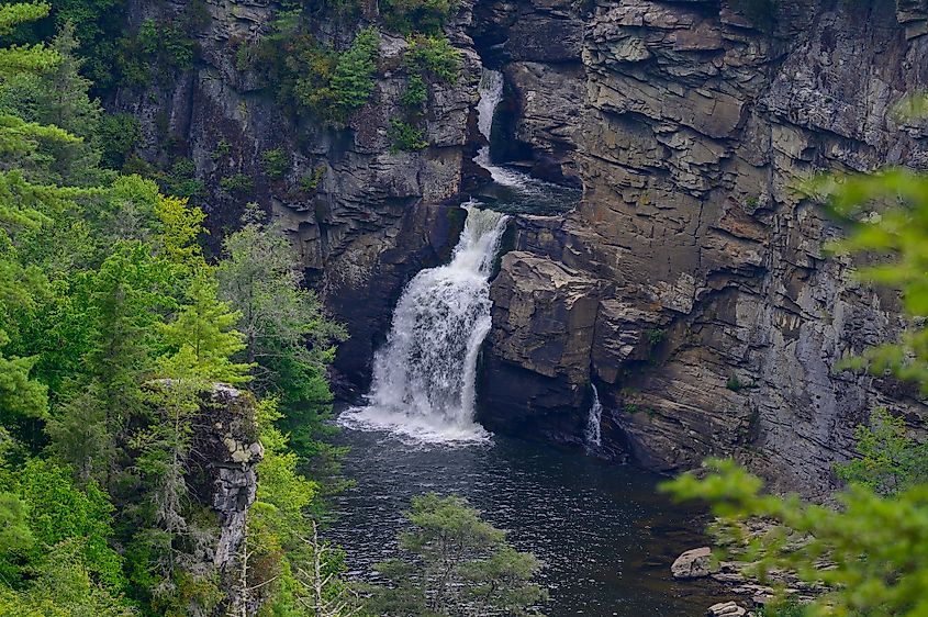 Linville Falls at the Linville Gorge.