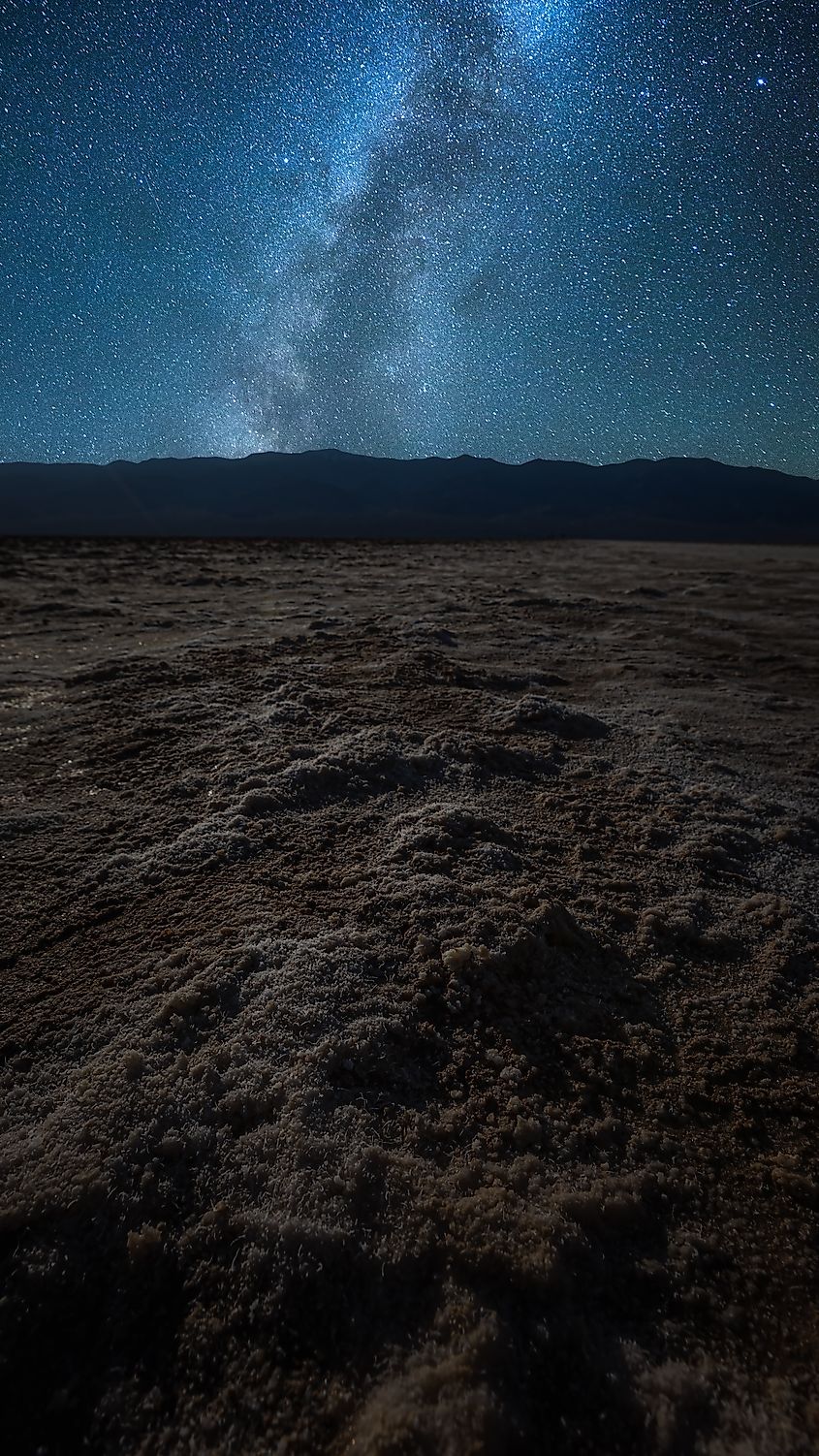 MIlky Way rising over Telescope Peak in Death Valley National Park, California. 