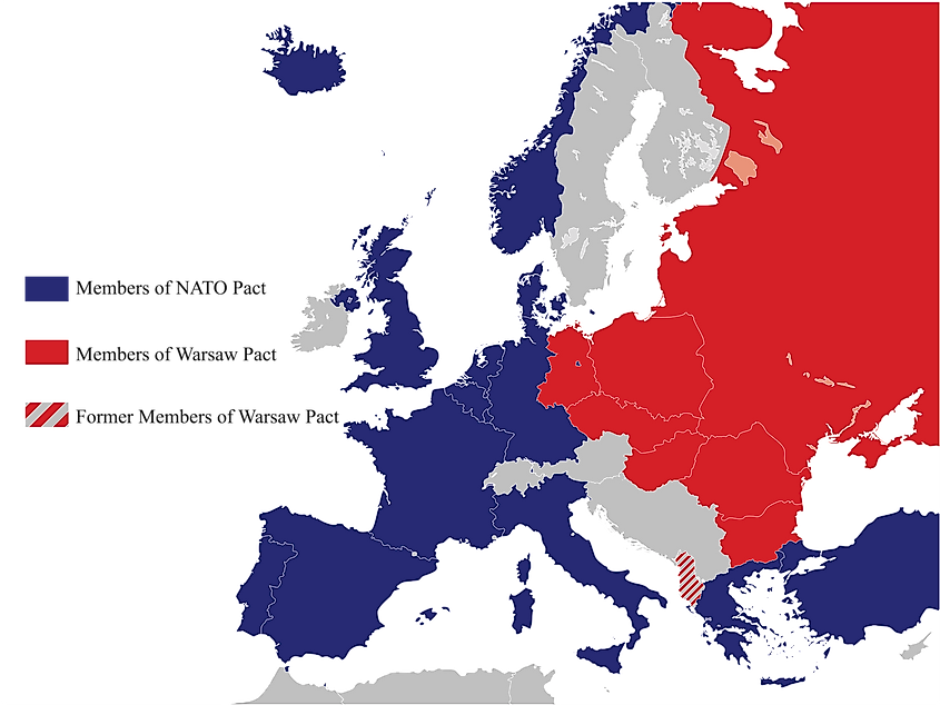 Warsaw pact map