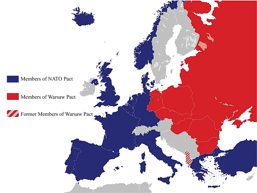 Warsaw pact map