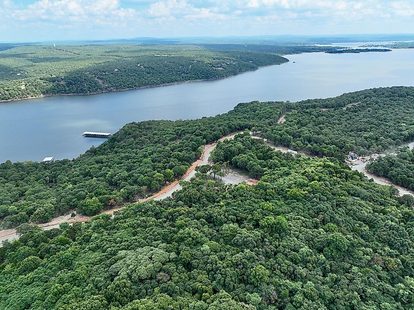 Landscape shot on lake Eufaula, OK.