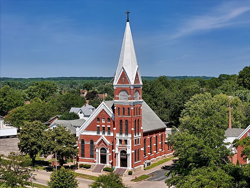 St. John the Baptist Catholic Church in Savanna, Illinois.