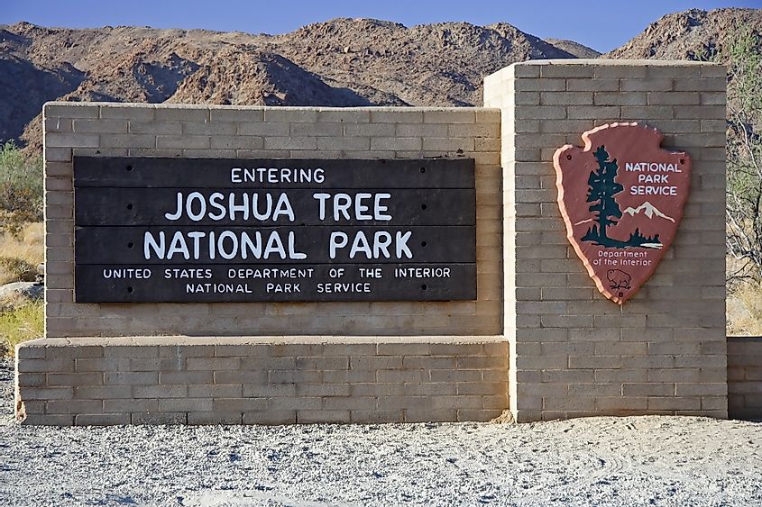 Entrance to Joshua Tree National Park, California