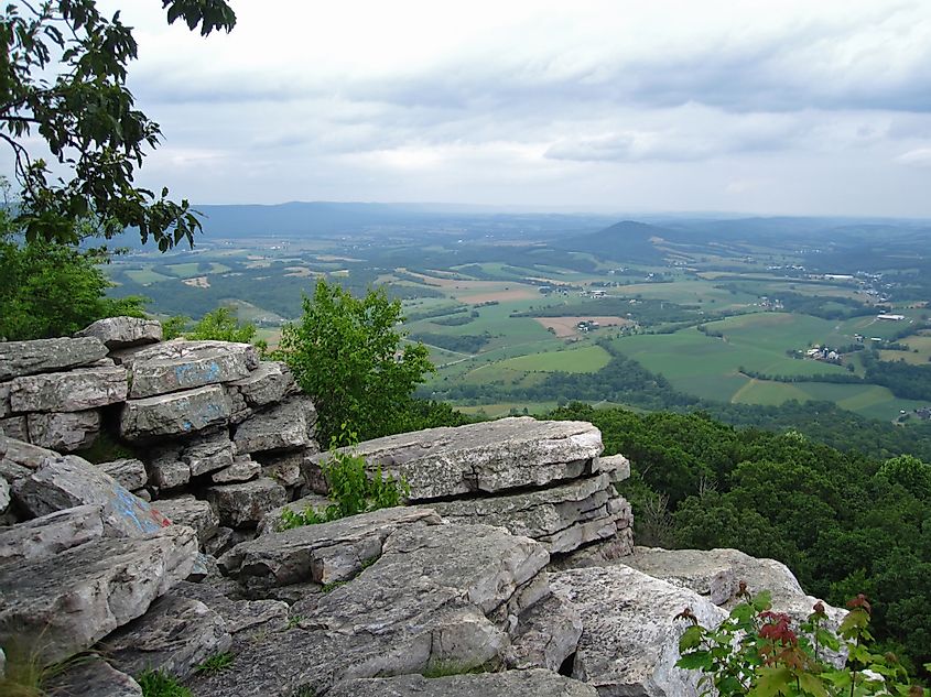 A scenic view from the Appalachian Trail.