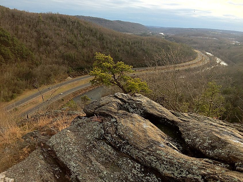 Connecticut Route 8 through Naugatuck State Forest.