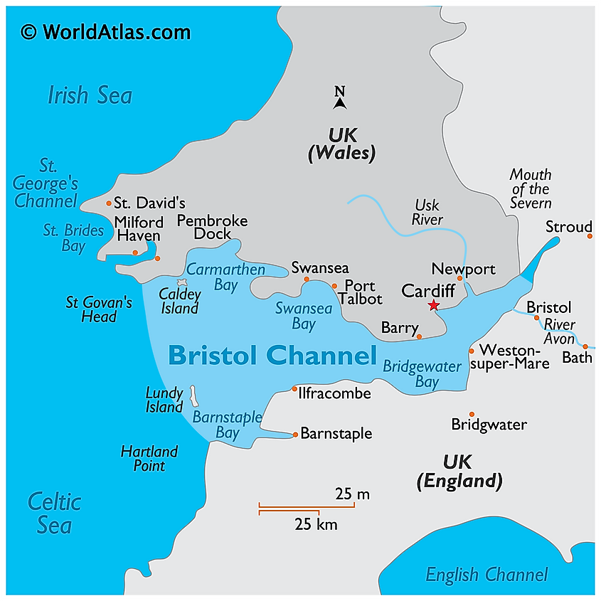 Bristol Channel map
