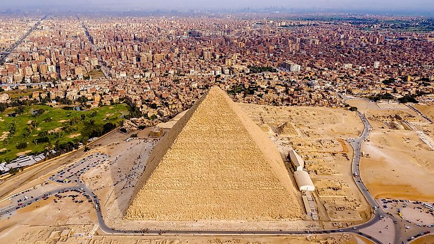 The Great Pyramid of Khufu in Egypt.