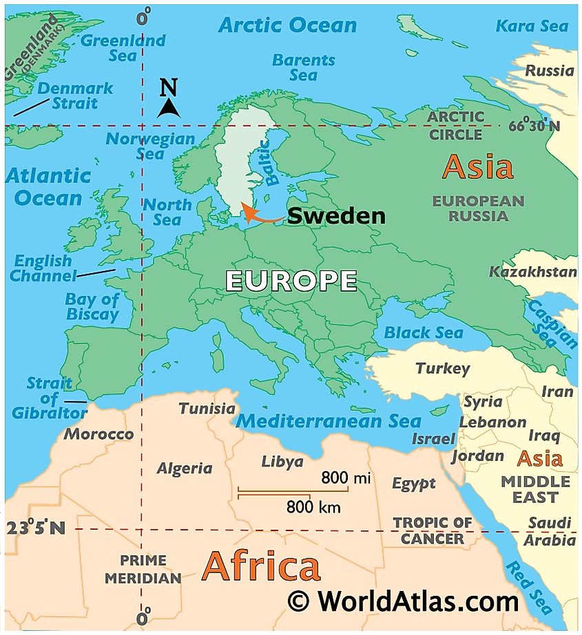 Scandinavian Countries On World Map Sweden Maps & Facts - World Atlas