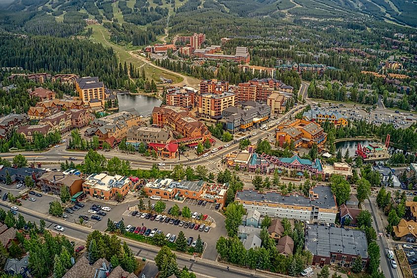 Aerial view of Breckenridge, Colorado