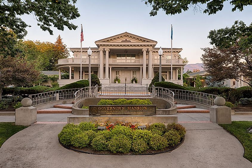 Entrance to the Nevada Governor's Mansion in Carson City, Nevada