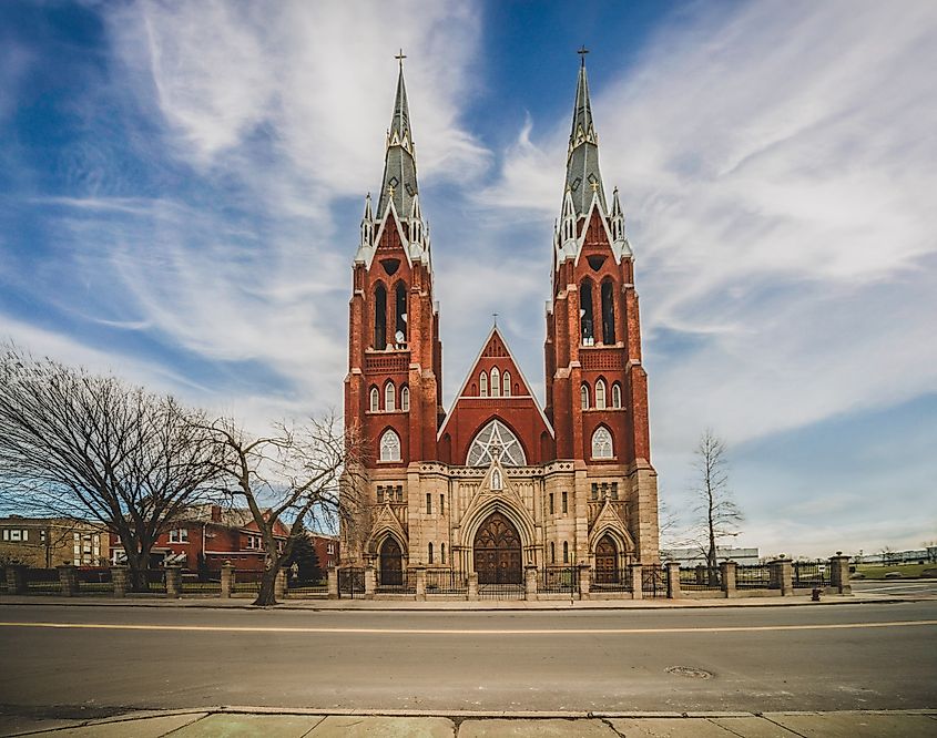 Detroit, Michigan -USA- February 6, 2024:  Sweetest Heart of Mary Roman Catholic Church of Detroit