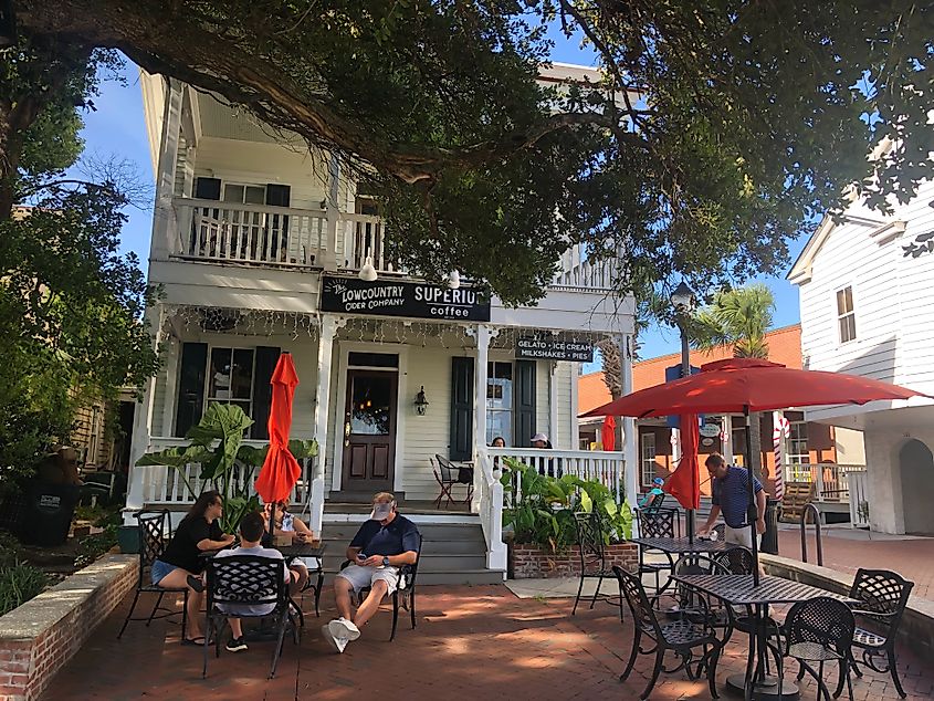Coffee shop in downtown Beaufort, South Carolina. Image credit StacieStauffSmith Photos via Shutterstock