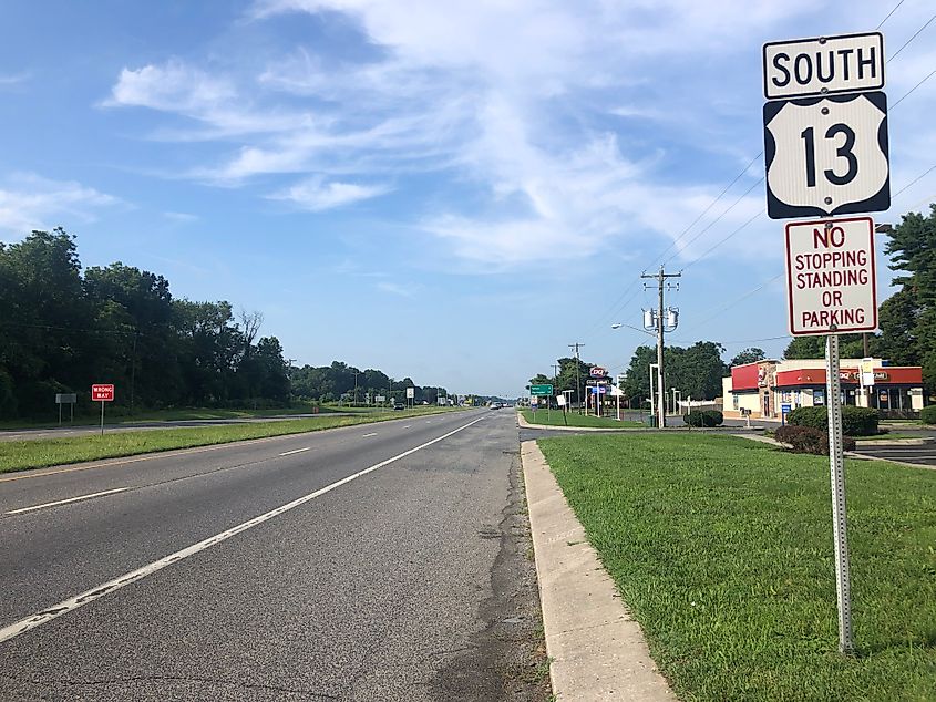 US 13 southbound in Camden.