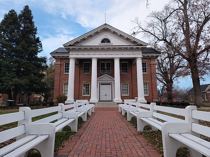 Historic Chesterfield County Courthouse in Chesterfield, Virginia.