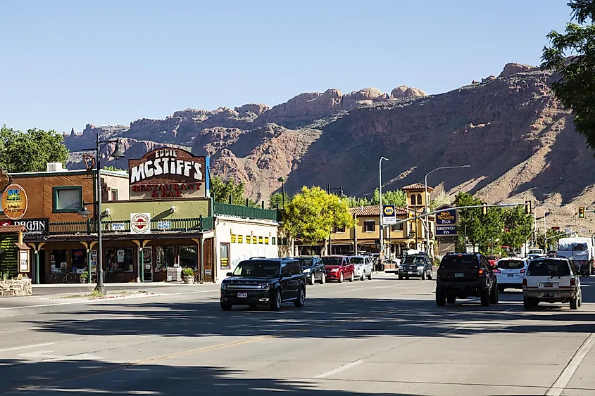 Main Street in Moab, Utah.
