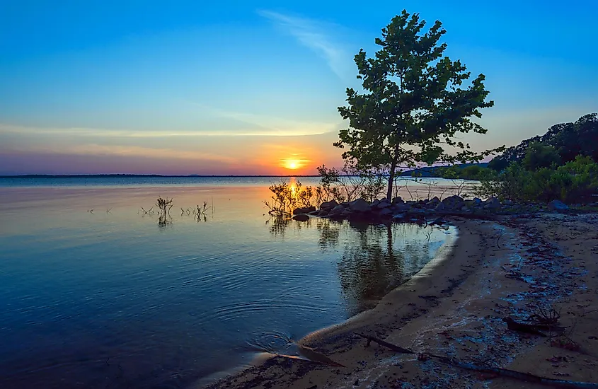 Overlooking Lake Eufaula, Oklahoma, USA.