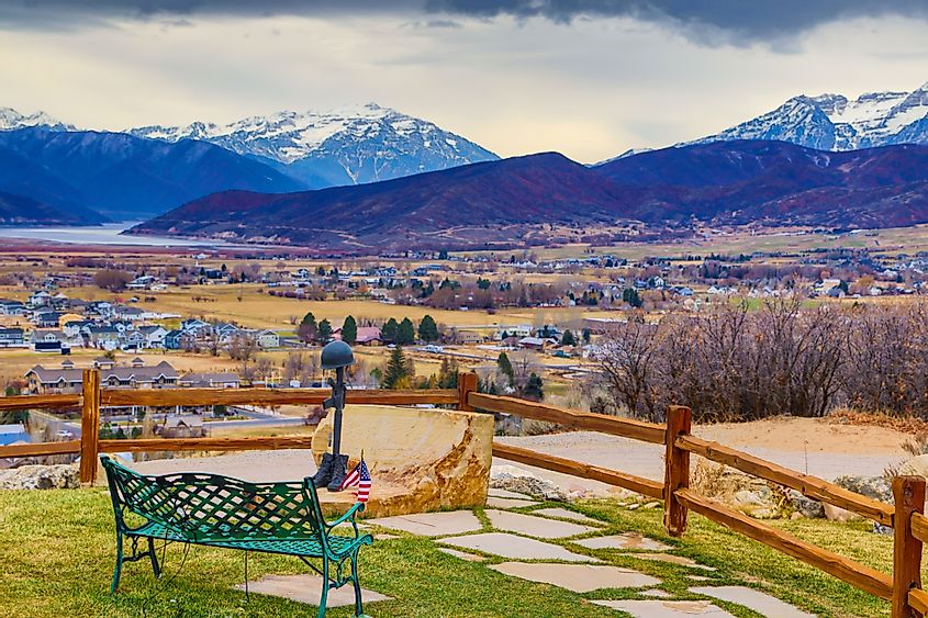 View from Memorial Hill in Heber City, Utah.