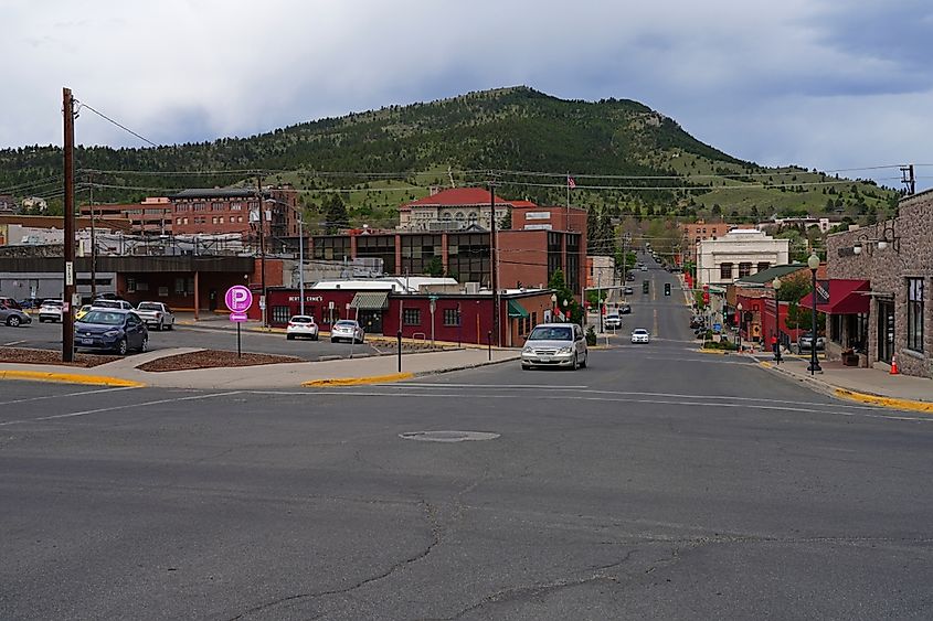 View of the Holter Museum of Art, a contemporary art museum featuring local artists located in downtown Helena, the capital of Montana