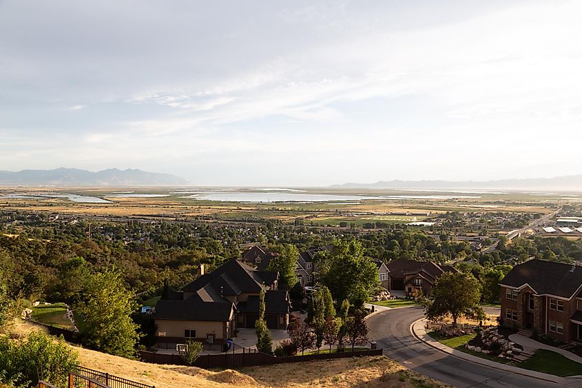 Beautiful shot of the Farmington suburbs in Utah