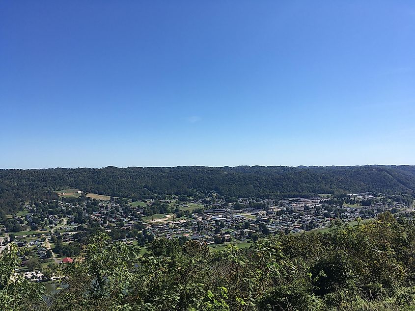 View of New Martinsville from Keidaisch Point on the Ohio side of the river