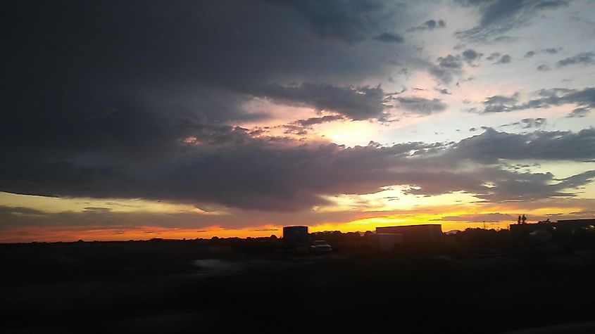 Sunset in Clinton, Utah.