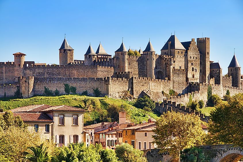 The castle of Carcassonne, France.