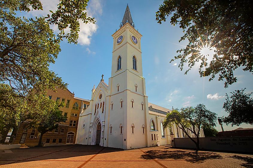 Cathedral of San Agustin on the Plaza in Laredo, Texas.