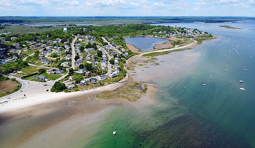 Overlooking Ipswich Bay in the town of Ipswich, Massachusetts. 
