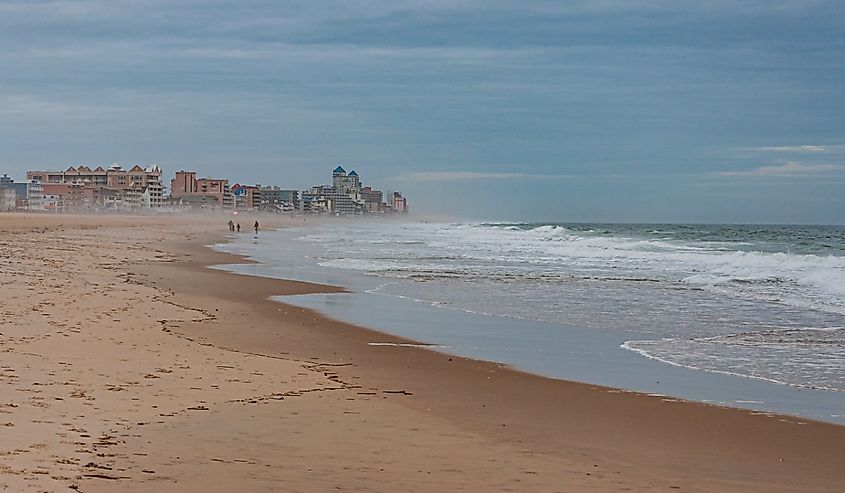 Winter Beach Walk at Ocean City, Maryland.