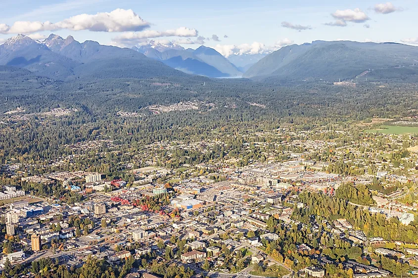 Maple ridge aerial view