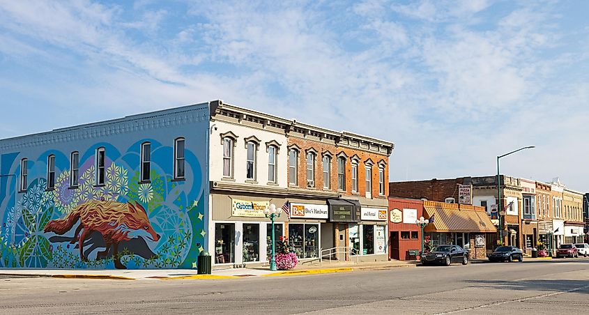 Street view in Albion, Indiana