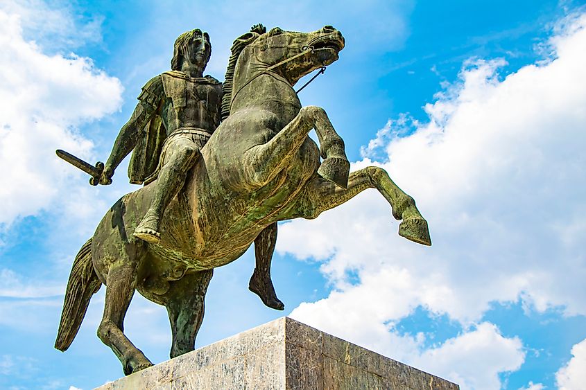 The Statue of Alexander the Great in Thessaloniki, Greece